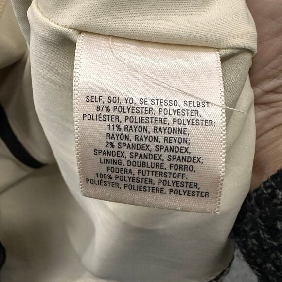 Anthropologie Leifsdottir Small Dress Black White Chevron Pattern Front Full Zip - Picture 7 of 9